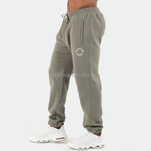 Fabricante de Calças Jogger Masculinas Personalizadas OEM, Calças Casuais de Moletom Oversized com Bolsos - Product Image 2