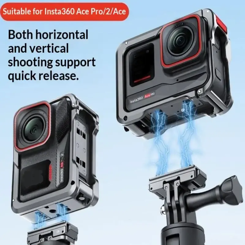 Hongdak Magnetic Quick Release Expansion Base Bracket Adapter Mount for DJI Action 5 Pro/4/3/2/Osmo 360 Camera Accessories