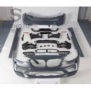 Kit carrosserie comprenant un pare-chocs avant avec lèvre arrière d'échappement pour <span class=keywords><strong>BMW</strong></span> série 2 F22 F23 14-18 modifié au style M2C Fitment - Product Image 2