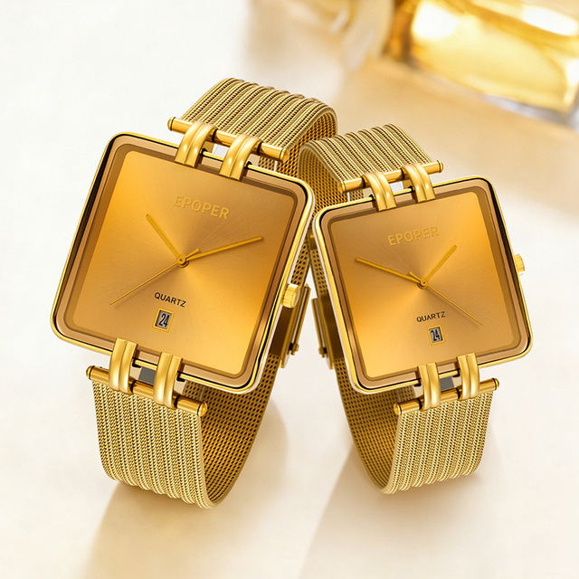 New Custom square Large Dial Minimalist yet Luxurious Women's Fashion High-end Waterproof Quartz Watch