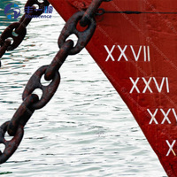 Cadena de Ancla Marina de Acero de Grado Marino de Alta Calidad, Pintada en Negro, de 32 mm, Modelo Florescence CM490