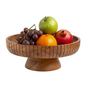 Bol à fruits sur piédestal, fait main, résistant au lave-vaisselle, pour collations et bonbons, décoration d'intérieur - Product Image 6