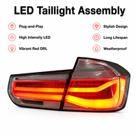 Feux arrière de voiture pour BMW Série 3 F30 M3 F80 2012-2017, style LCI transparent, feux arrière LED, feux de jour