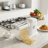 Machine à pâtes électrique portable 150W pour la maison, 3-en-1 avec rouleau et coupe-pâtes spaghetti/fettuccine