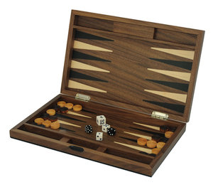 Set di <span class=keywords><strong>Backgammon</strong></span> di Lusso Personalizzato da 21 Pollici Marrone con Set di Dadi in Legno di Noce Lucido - Product Image 6