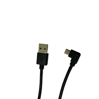 Kabel Pengisian Daya USB/A Male 2.0 Kecepatan Tinggi Sudut Kanan 90 Derajat dengan Pelindung PVC dan Anyaman untuk Penggunaan Kamera dan Komputer