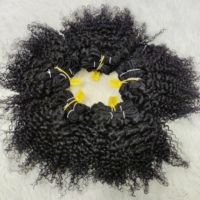 Letsfly 4,4 $/pièce Cheveux brésiliens naturels bouclés afro crépus de 12 pouces, extensions de cheveux humains vierges bruts 100 % naturels, vente en gros