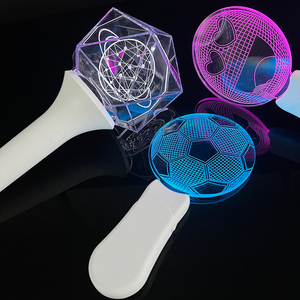 Profesional 30W RGB LED Glow Stick Mini bandera Candy Floss Disco Show grueso neón personalizado Crystal Clear Logo Gear para fiestas - Product Image 3