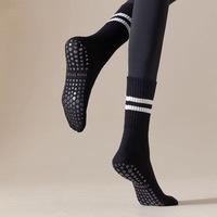 Chaussettes de sport en polyester tricotées antidérapantes et anti-frottement pour femmes, idéales pour le yoga, la danse, le trampoline, le Pilates et le fitness (ODM)