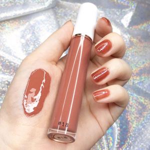 Hot Style Personnalisé Étiquette De Maquillage Vegan Paillettes Brillant Brillant À Lèvres Nude Lipgloss étiquette privée D'OEM de soutien - Product Image 6