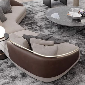 Ashleyy Furniture Suppliers Foshan - Sofá Seccional de Tres Plazas de Cuero Genuino Reclinable Moderno y Personalizable para Apartamento o Villa - Product Image 2