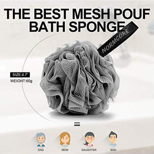 Top di Vendita Su Ordinazione Del Corpo Scrubber Esfoliante La Pelle <span class=keywords><strong>Shower</strong></span> Spugna Da Bagno per Gli Uomini e Le Donne Schiuma Ricca Doccia Pouf Maglia - Product Image 5