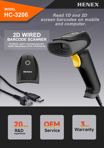 Nhanh chóng quét 2D cầm tay máy quét mã vạch dẫn nguồn ánh sáng cho Android vật liệu nhựa nhãn quét cho siêu thị sử dụng RS232 - Product Image 6