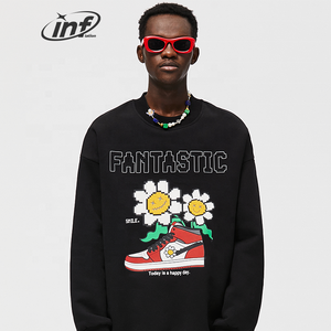 INFLATION 400gsm <span class=keywords><strong>boss</strong></span> – sweat-shirt réfléchissant à imprimé d'écran, sweat-shirt à capuche doublé de molleton Oversize grande taille - Product Image 2