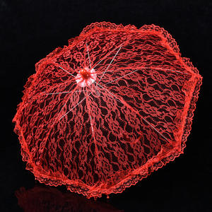 DD1511 романтический свадебный реквизит для фотографий костюм украшение для танцев зонтик вышивка цветок Свадебный белый кружевной зонтик - Product Image 2