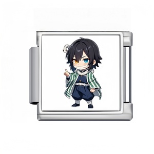 Charms in Acciaio Inox con Personaggi Anime e Cartoni Animati, Personalizzabili, per Bracciali da 9mm, Creazione di Gioielli Fai-da-Te - Product Image 3