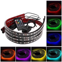 Bande LED Néon Flexible RVB Dream Color, Lumière d'Ambiance pour Soubassement de Voiture, Contrôle à Distance et par Application, Accessoire d'Éclairage Intérieur Auto