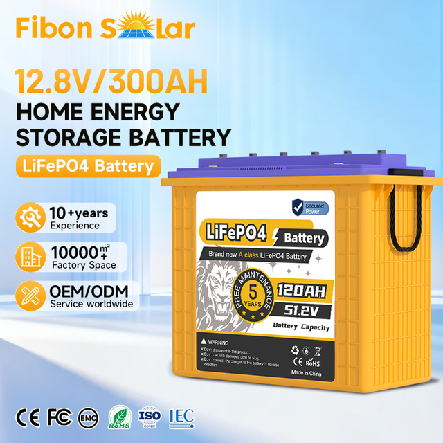 Hot Sales Household Solar Battery Pack 12.8V 220Ah 300Ah 25.6V 100Ah 200Ah 51.2V 100Ah LiFePO4 Battery
