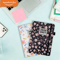 Organisateur/Agenda hebdomadaire et mensuel en cuir PU A5 à couverture rigide, papier épais 100g, avec élastique, personnalisable pour le bureau
