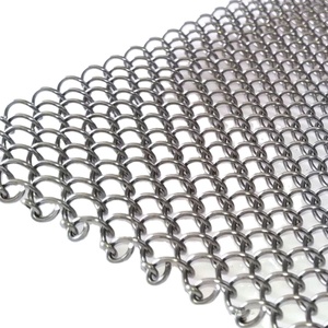 Zhihang מותאם אישית קפה מסך מסך מסך וילון מרהיב גל זהב רשת מתכת אלומיניום רשת תיל פלדה - Product Image 1