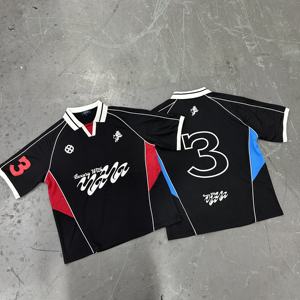 Maillot de football personnalisé en sublimation, design de maillot de football, logo brodé, jersey streetwear oversize - Product Image 5