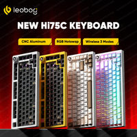 Teclado Mecánico para Juegos Leobog Hi75C Pro de Aluminio Inalámbrico RGB Personalizado con Kit Hotswap 2.4G USB-C de 78 Teclas Plug&Play
