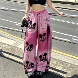 F148/Último Modelo, Pantalones Holgados de Otoño para Mujer, Marca de Moda <span class=keywords><strong>Mickey</strong></span>, Antipilling, Estilo Urbano, Casual - Product Image 4