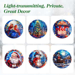 Atrapasoles de Vidrio con Diseño Navideño de Santa Claus para Regalos Navideños, Decoración para Colgar en la Pared - Product Image 2