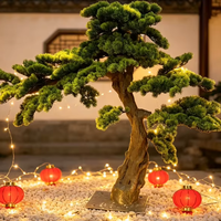 Árbol de Pino Artificial para Recibir Invitados, Decoración de Bonsái de Pino, Decoración de Paisajes Interiores, Decoración Suave para Hoteles y Centros Comerciales