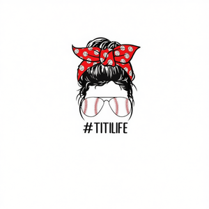 Titi Life Baseball Softball Messy Bun - Camiseta informal para mujer - Product Image 2