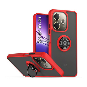 Mỏng TPU Nhựa Nhẫn Chủ Chân Đế Điện Thoại Di Động Trường Hợp Đối Với Oppo A5 Pro 5G <span class=keywords><strong>2025</strong></span> Khói Mờ Chống Sốc Cover Quay Lại - Product Image 1