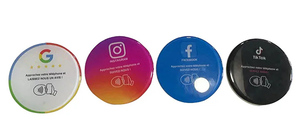 Etiqueta Adhesiva NFC de PVC/Acrílico Epoxi con Código QR para Reseñas de Google, Personalizable en Tamaño y Forma, con Chip RFID Inteligente de 13.56MHz - Product Image 3