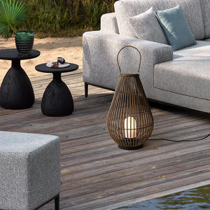 Lanternes d'extérieur en rotin, source de lumière LED 10W, étanches, éclairage de jardin, balcon, terrasse - Product Image 3