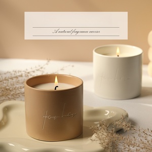 Bougies Parfumées en Gros Marque Privée Pot en Céramique Minimaliste Nordique Décoration de Luxe pour la Maison Cadeau Fête <span class=keywords><strong>des</strong></span> Mères - Product Image 3