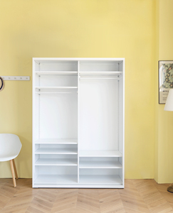 3 Cửa Almirah Thép Tủ Quần Áo Màu Trắng Tủ Quần Áo Almirah Kim Loại Tủ Quần Áo Với Gương - Product Image 4