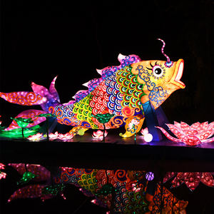 Venta caliente hecho a mano Navidad pescado luz decoraciones interior y exterior colorido saludable para parques Emporiums restaurantes - Product Image 4