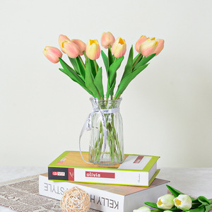 Mini-tulipe artificielle en PU, dégradé de couleurs, décoration d'intérieur, style moderne, faite à la main pour la fête des Mères - Product Image 2
