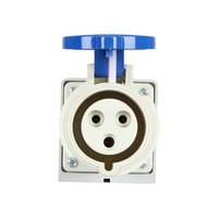 Prise industrielle murale IP44 3 broches 220V 32A, prise industrielle à montage en surface avec joint étanche PG25