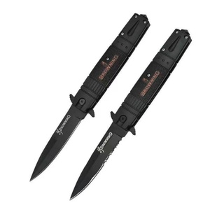 Couteau pliant en acier inoxydable de qualité industrielle à haute dureté pour le camping, manche en plastique OEM, longueur totale 22 cm, lame de 3 mm - Product Image 1