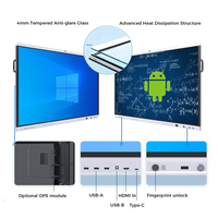 Pantalla Interactiva Táctil IFPD de 65/86 Pulgadas, 40 Puntos IR, 4K UHD, con Cámara IA de 48MP y OPS RK3588 para Aula
