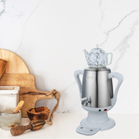 Samovar électrique en acier inoxydable avec robinet, chauffe-eau, pour préparer du thé