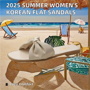 Sandali piatti antiscivolo da donna per l'estate 2025, stile coreano, modello <span class=keywords><strong>boat</strong></span> shoes, ciabatte da esterno per vacanze al mare - Product Image 2