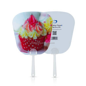 พัดมือพิมพ์ลายเลนติกูลาร์ 3 มิติ ขนาด 16x17 ซม. ลายดาราดัง พร้อมด้ามจับพลาสติกสีน้ำเงิน PP ลายสัตว์ - Product Image 4