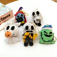 Pendentif de sac Monstre de dessin animé, ensemble assorti de 5 pièces, peluche douce de qualité supérieure, jouet pour machine à griffes d'Halloween