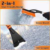 WANLIJIE Brosse à neige détachable avec grattoir à glace - Déneigeur de voiture flexible et extensible pour l'entretien automobile hivernal et l'utilisation en extérieur