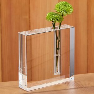 Bình Nụ Khối Thủ Công 5X5Inch 6X6Inch Bình Hoa Lucite Để Trang Trí Nhà Cửa Trang Trí Hiện Đại Pha Lê Thiên Niên Kỷ Ngày Lễ Tình Nhân - Product Image 5