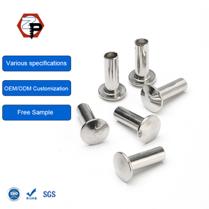 Rivetti Semi Tubolari Testa Ovale Acciaio Nickelato M2 M2.5 M3 M4 M5 M6