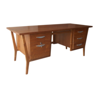 Meubles de bureau rétro modernes en bois de teck