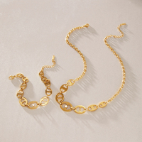 Bracelet et Collier J&D en Acier Inoxydable Plaqué Or 18K avec Zircon, Tendance Classique, Cœur et Nez de Cochon, Tailles Dégradées
