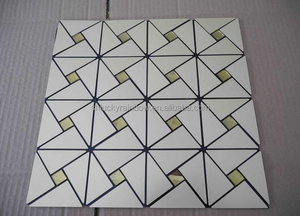 Hoja pequeña 30*30 CM Apliques de pared de mosaico de vidrio de aluminio - Product Image 3